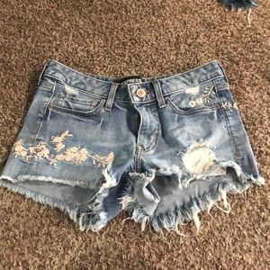Express Jean shorts cut offs